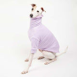 Fluffy Reversible Turtleneck Sweater in Lilac