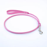 Pink Rolled Leather Lead