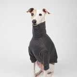Turtleneck Sweater in Charcoal Quilt