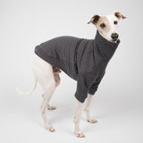 Turtleneck Sweater in Charcoal Quilt